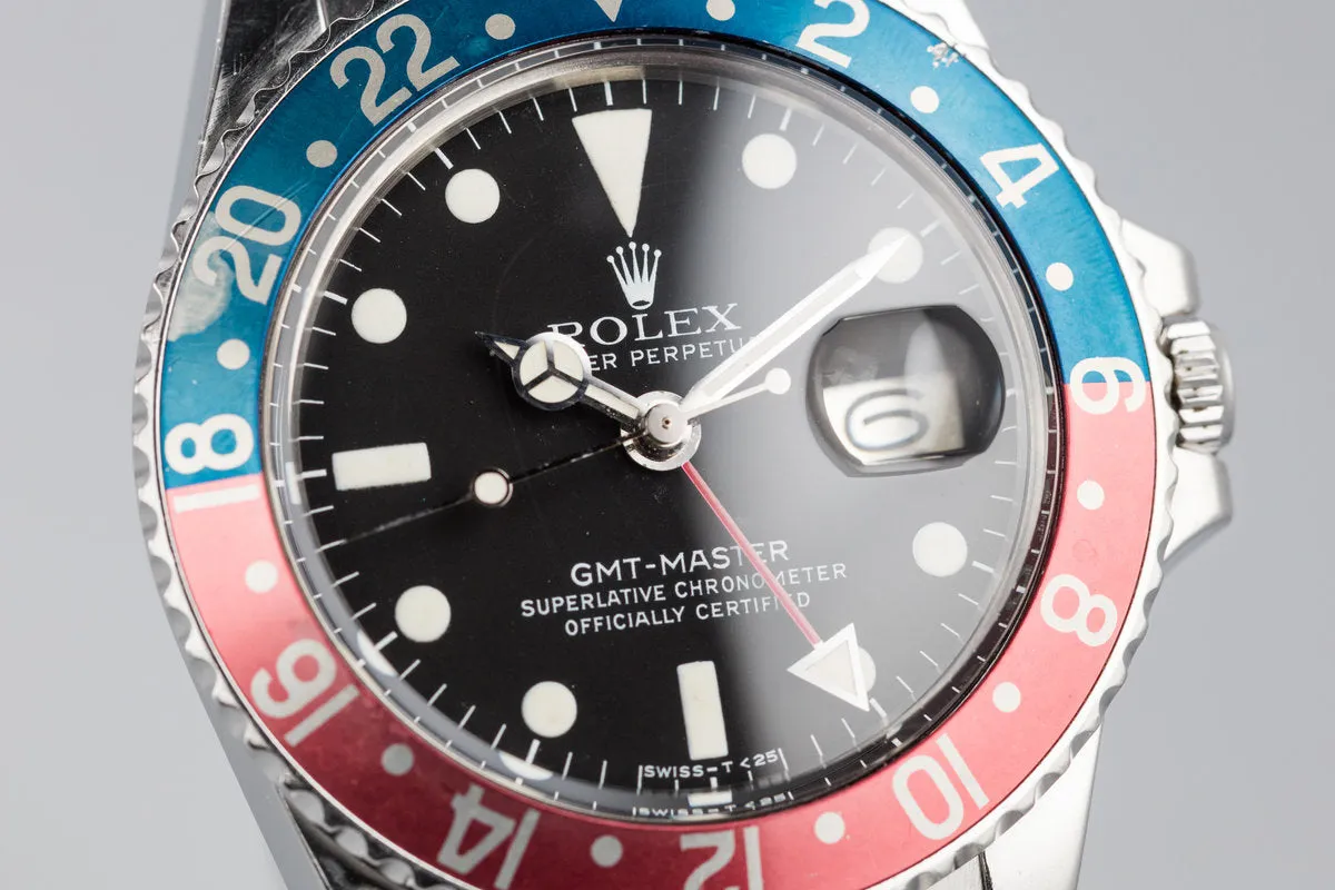 1977 Rolex GMT-Master 1675 "Pepsi" with Box and Service Papers
