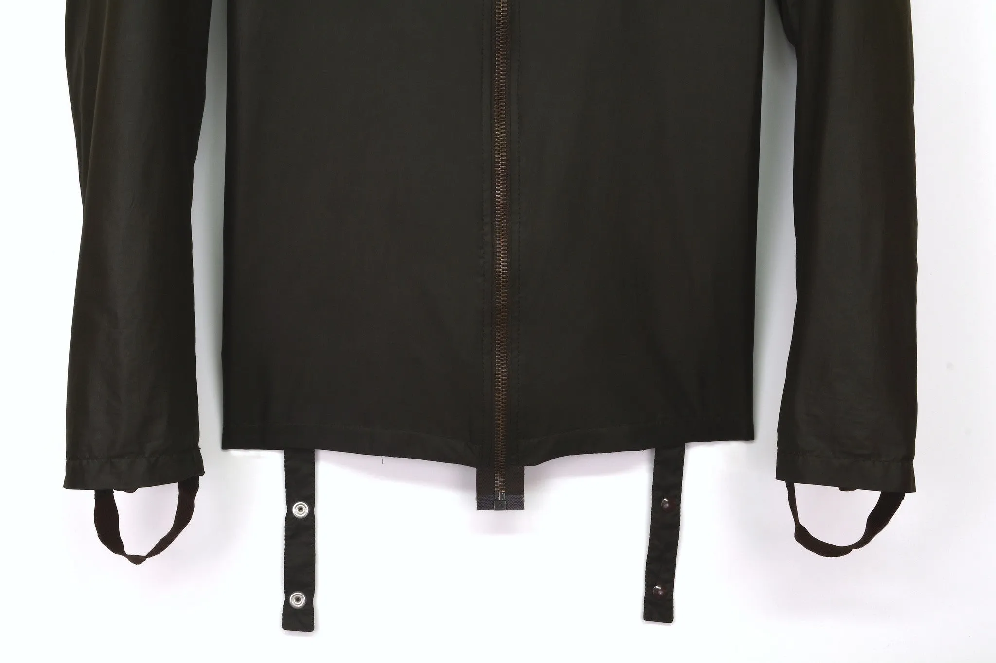 2003 Slim-Fit Windbreaker Jacket with Adjustable Cuff Straps for Bondage Style