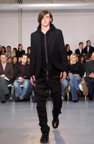 2003 Slim-Fit Windbreaker Jacket with Adjustable Cuff Straps for Bondage Style