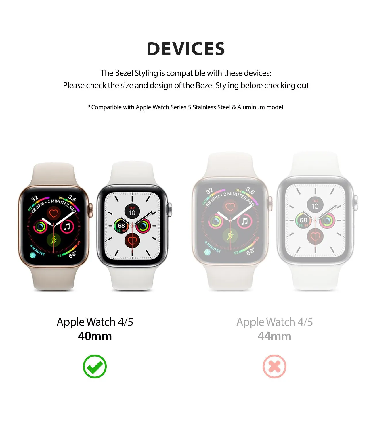 Apple Watch Series 6 / SE / 5 / 4 (40mm) | Bezel Styling