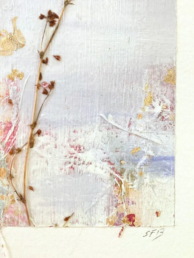 Art/Original Soft Wildflower Botanical Oil Painting I
