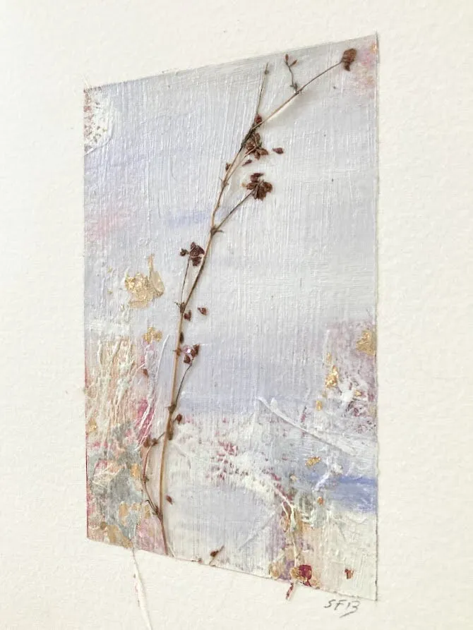 Art/Original Soft Wildflower Botanical Oil Painting I