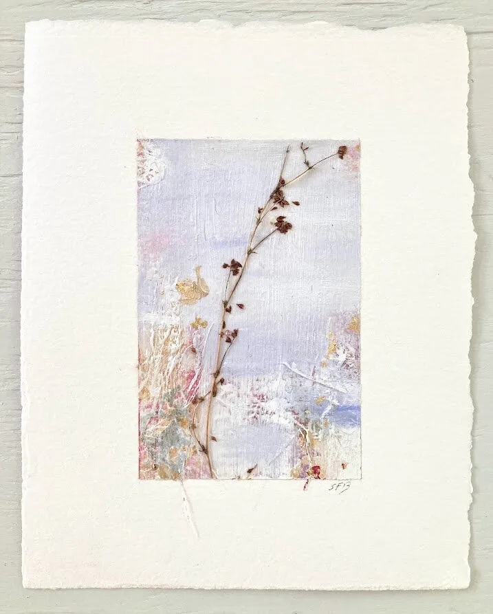 Art/Original Soft Wildflower Botanical Oil Painting I