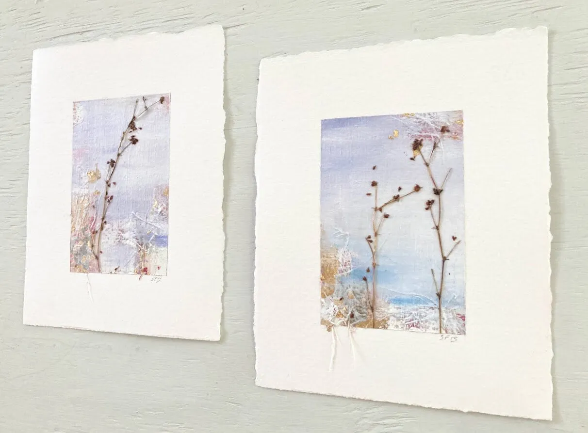 Art/Original Soft Wildflower Botanical Oil Painting I