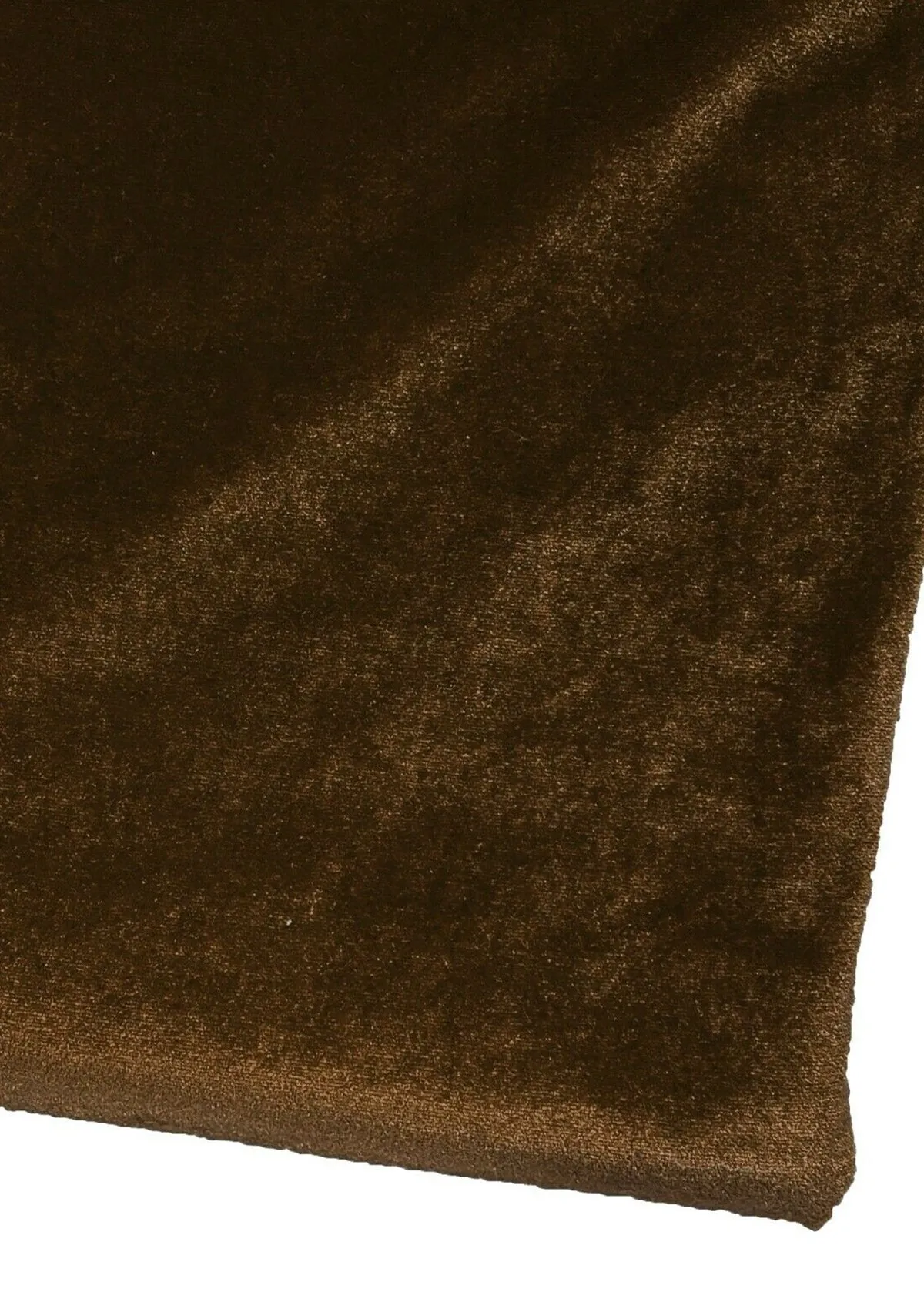 Coffee Brown Velvet Velour Plain Dyed Spandex 1-Way Stretch 60’’ Width