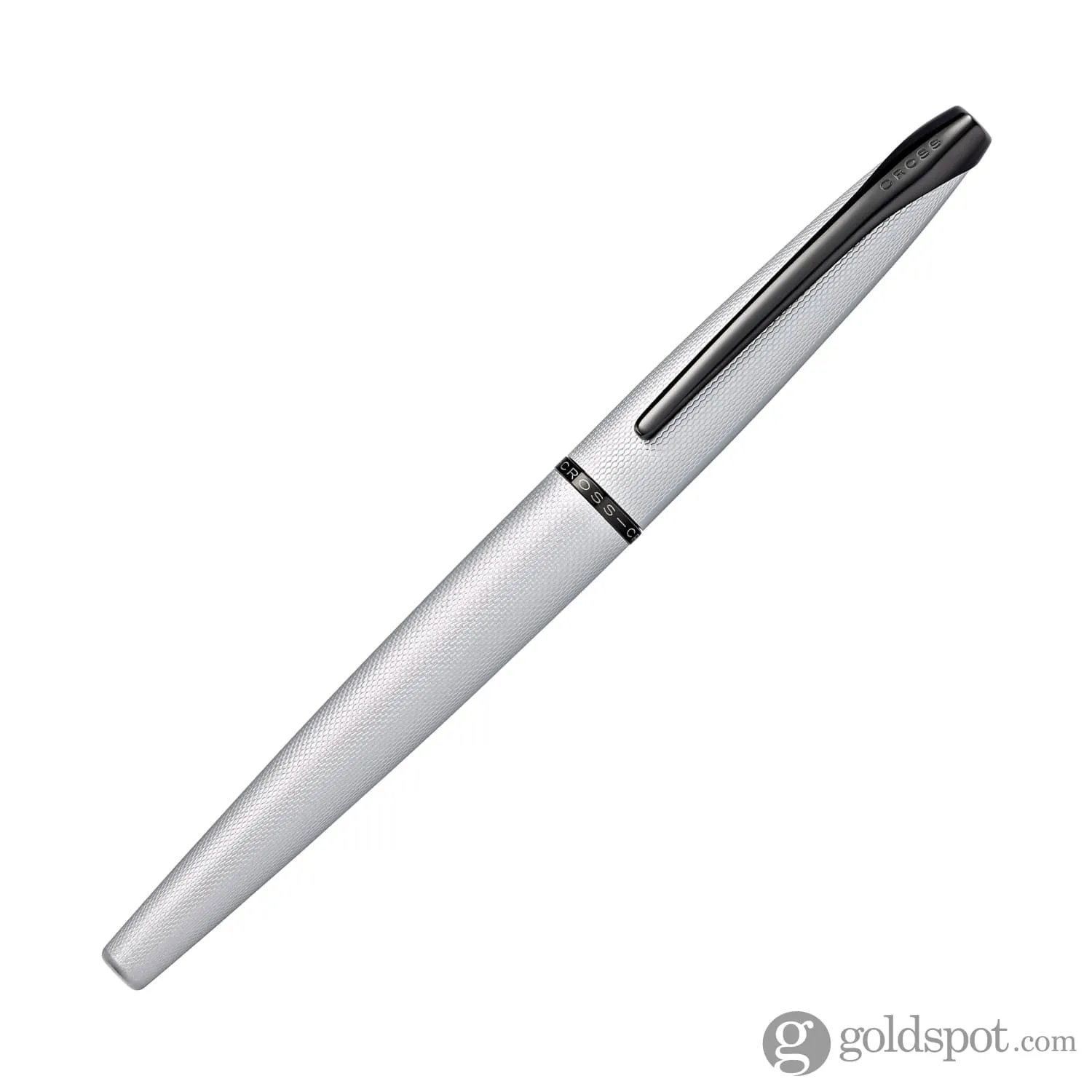 Cross ATX Rollerball Pen in Brushed Chrome with Etched Diamond Pattern