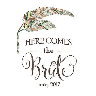 FEATHER WHIMSY PERSONALIZED CEREMONY BANNER