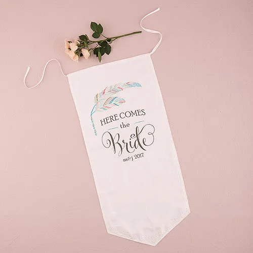FEATHER WHIMSY PERSONALIZED CEREMONY BANNER
