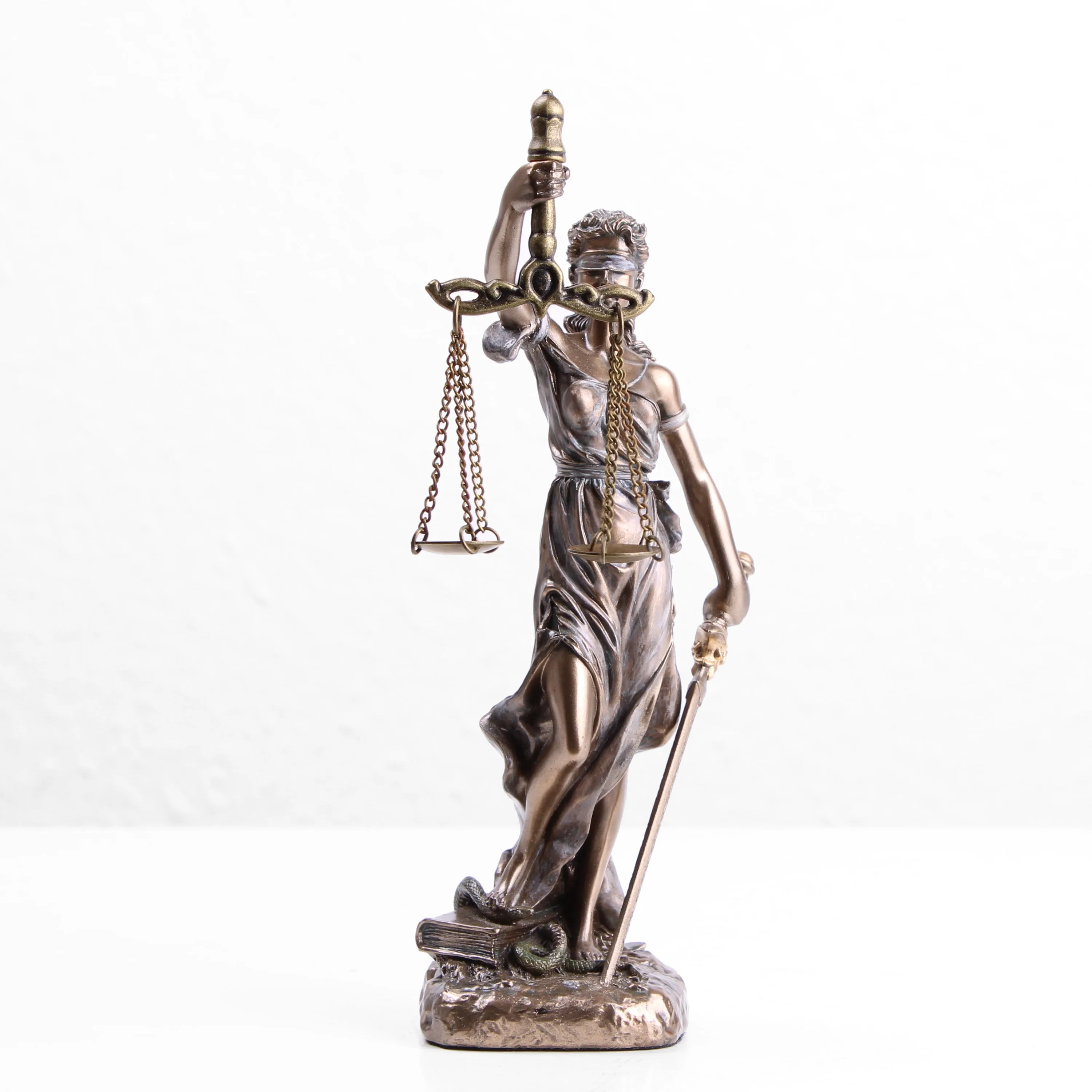 Goddess of Justice Statue (Cold Cast Bronze Sculpture)