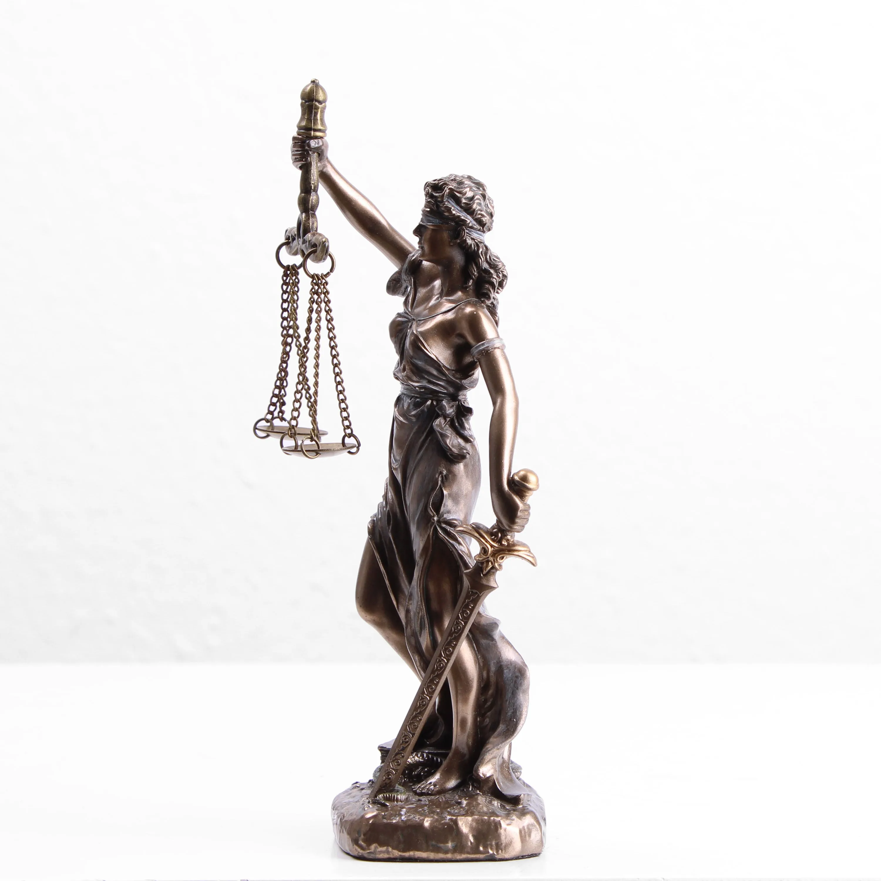 Goddess of Justice Statue (Cold Cast Bronze Sculpture)
