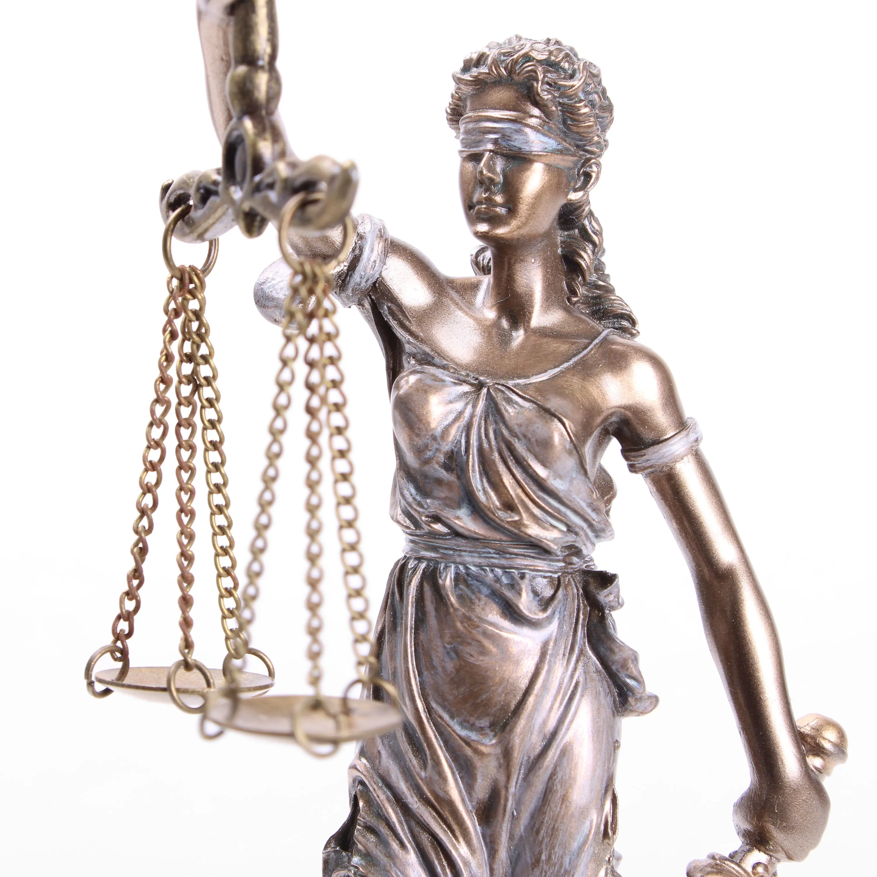 Goddess of Justice Statue (Cold Cast Bronze Sculpture)