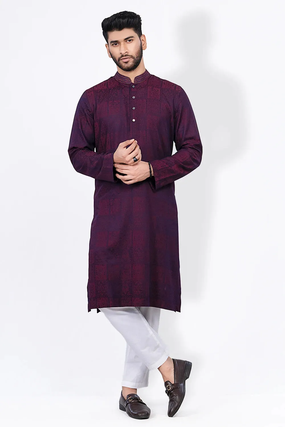 Hand Embroidered Regular Fit Panjabi