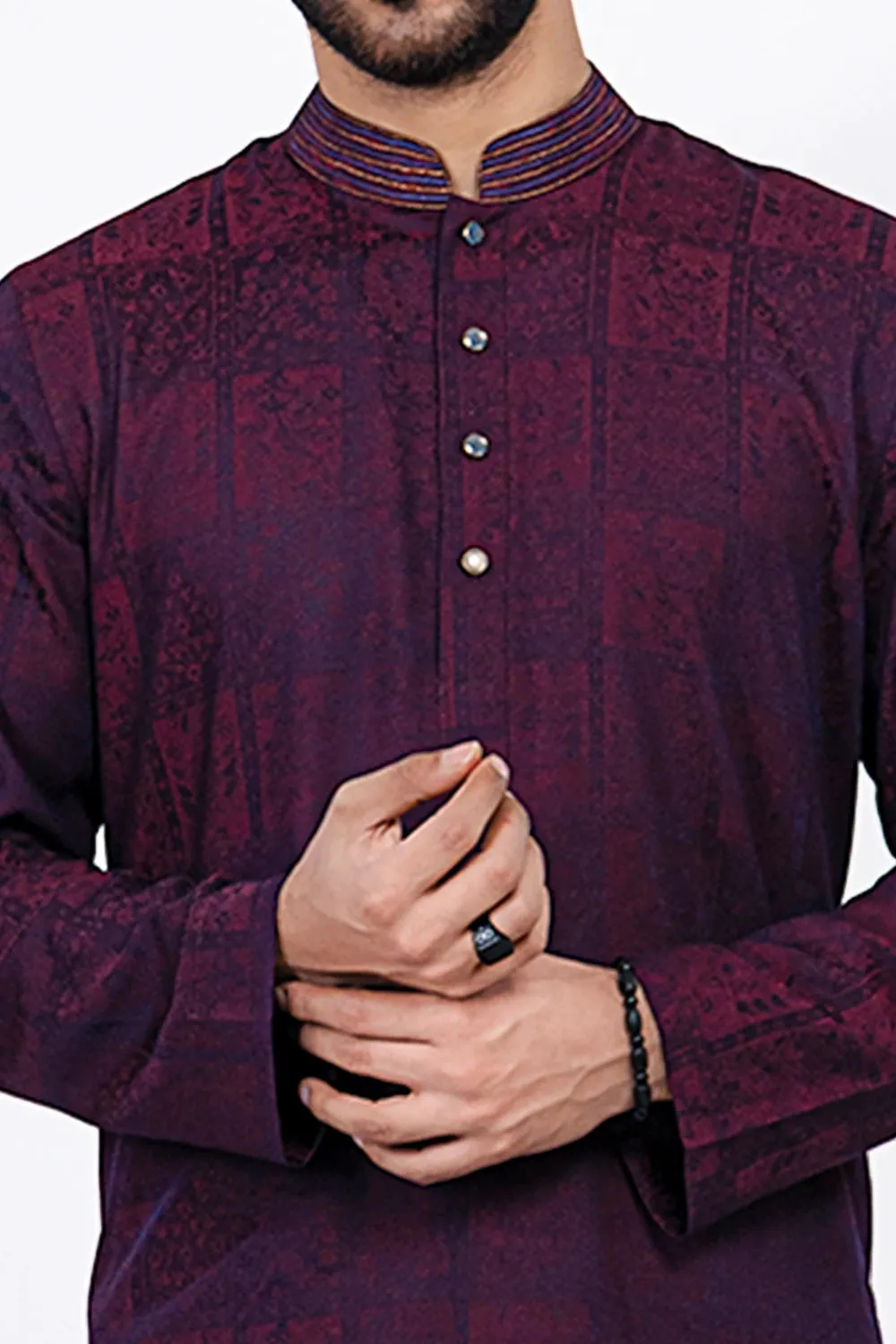 Hand Embroidered Regular Fit Panjabi