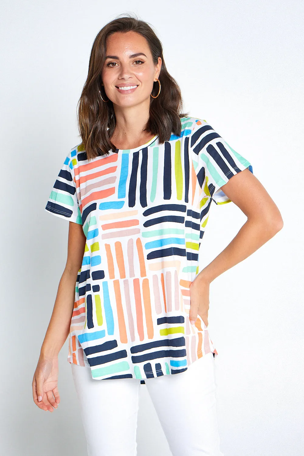 Here Comes Summer Tee - Tetris Print