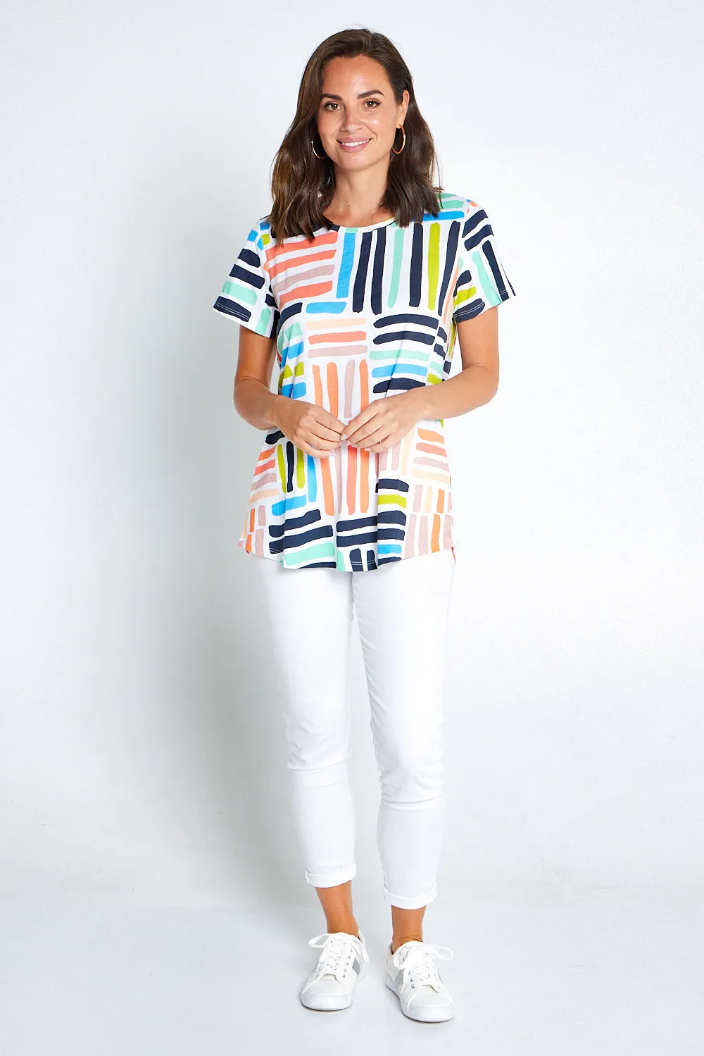 Here Comes Summer Tee - Tetris Print