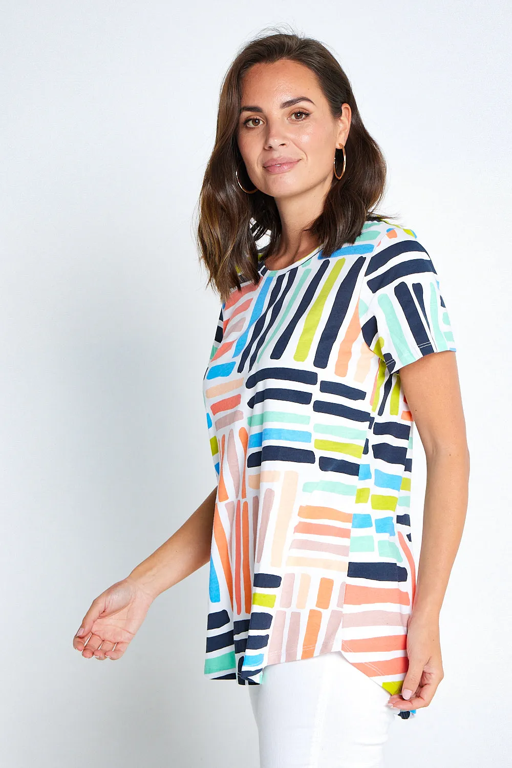 Here Comes Summer Tee - Tetris Print
