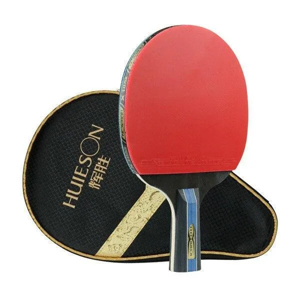 Huieson 4 Star 7 Ply Table Tennis Bat   Case