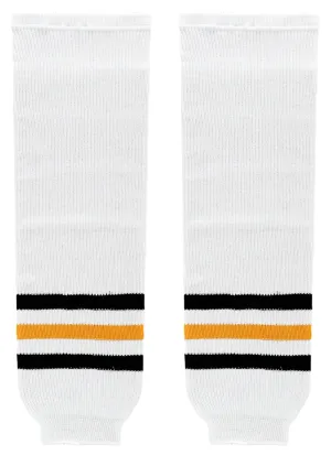K1 Sportswear Pittsburgh Penguins White Knit Ice Hockey Socks
