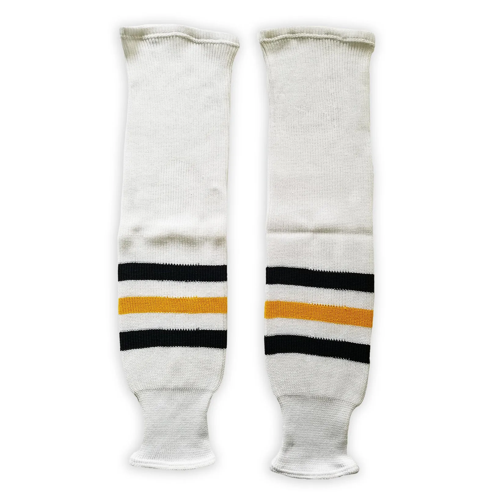 K1 Sportswear Pittsburgh Penguins White Knit Ice Hockey Socks