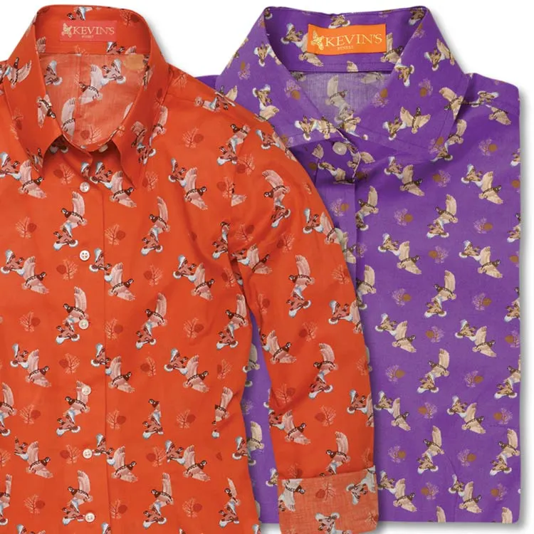 Kevin's Huntress Quail Printed Blouse