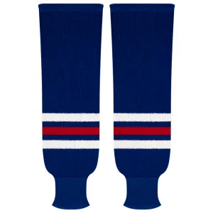 Kobe Sportswear 9818A New York Rangers Away Pro Knit Ice Hockey Socks