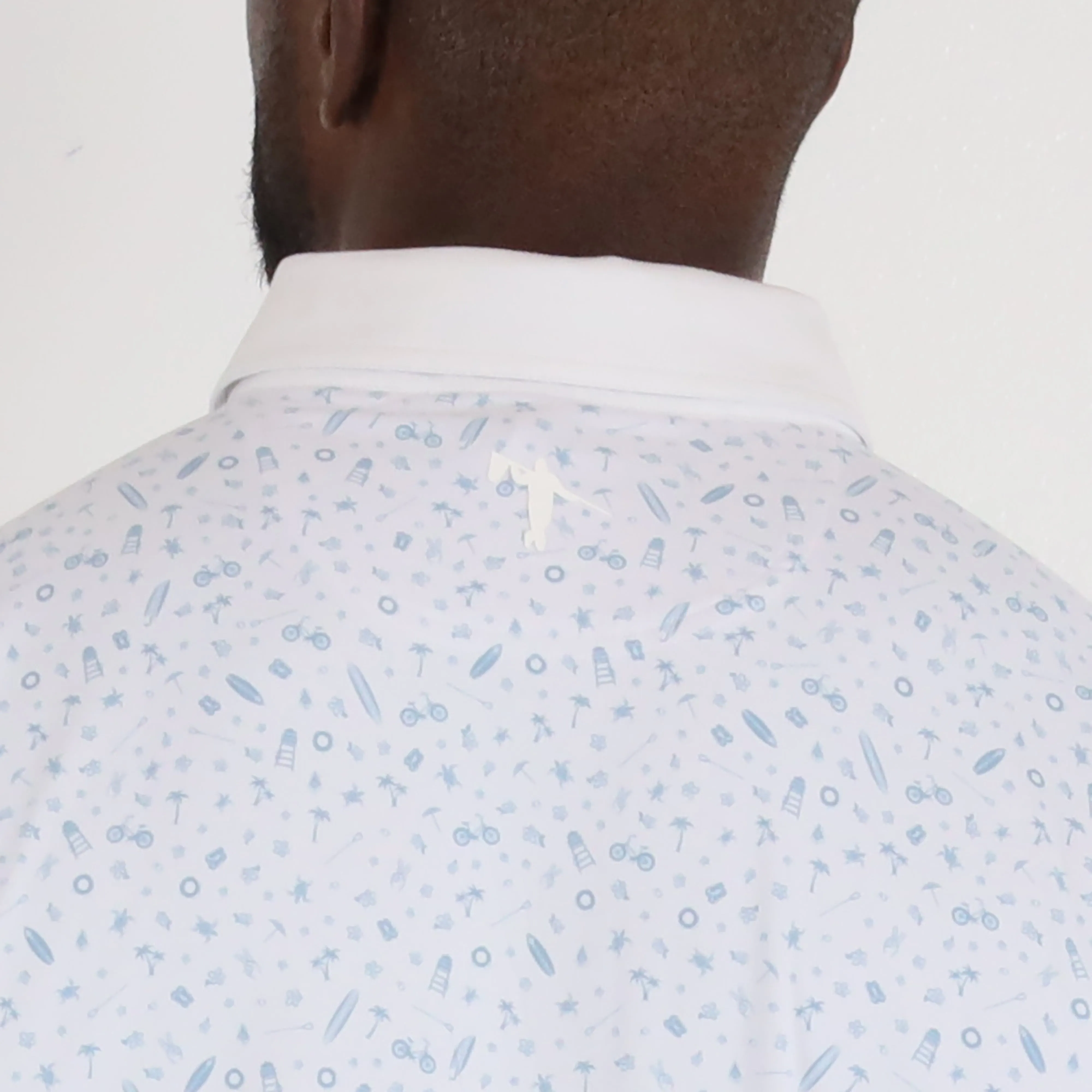 Lala Polo - White/Blue Mist