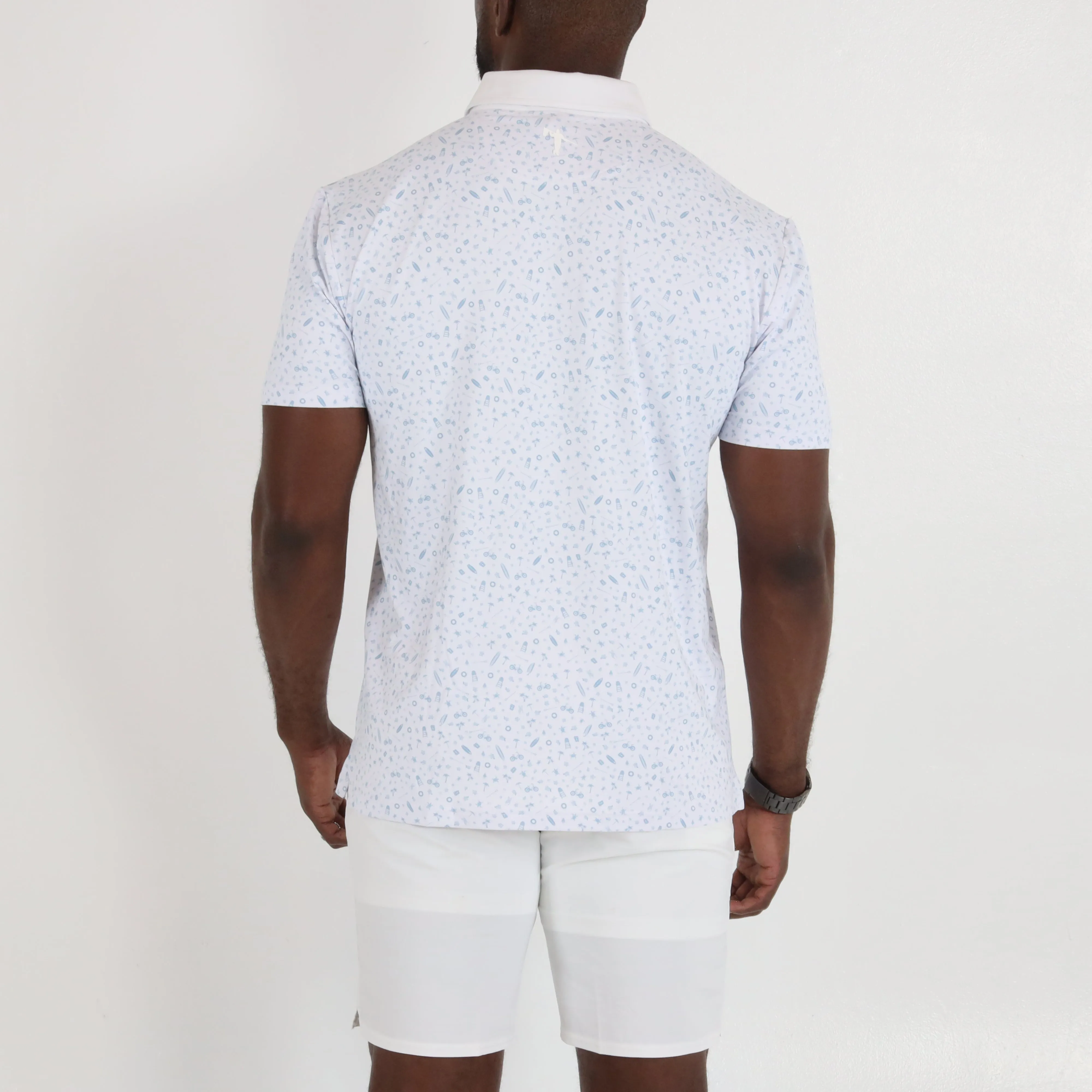 Lala Polo - White/Blue Mist