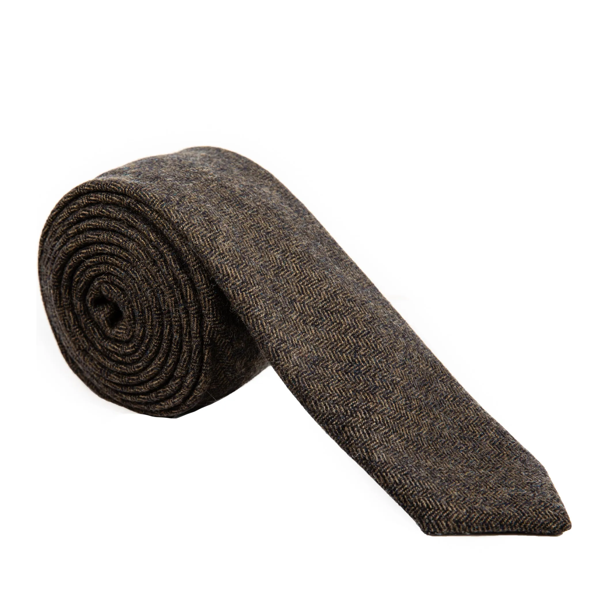 Lutsen Herringbone Wool Necktie
