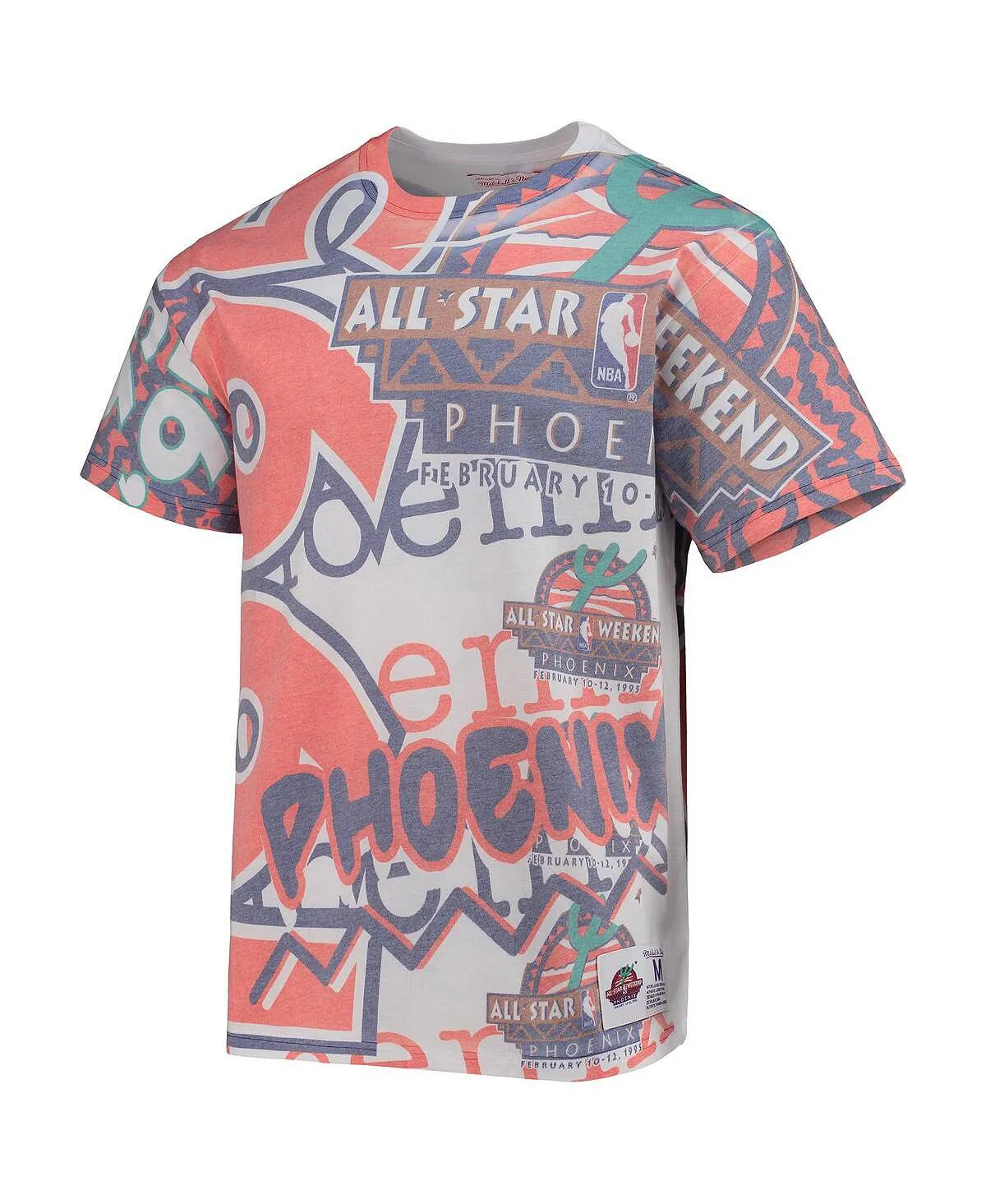 Men's white nba all-star game 1995 hardwood classics jumbotron Mitchell & Ness t-shirt, white