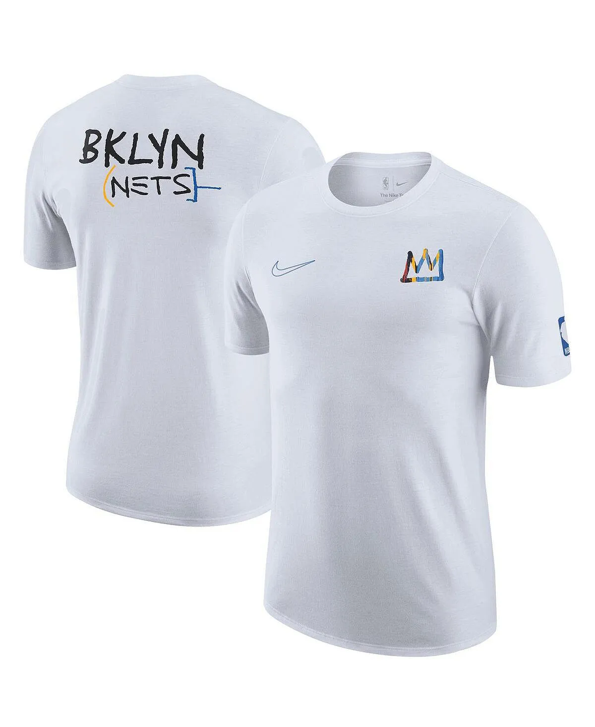 Men's white T-shirt brooklyn nets 2022/23 city edition courtside max90 backer Nike, white