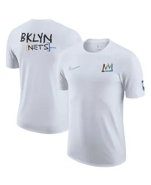 Men's white T-shirt brooklyn nets 2022/23 city edition courtside max90 backer Nike, white