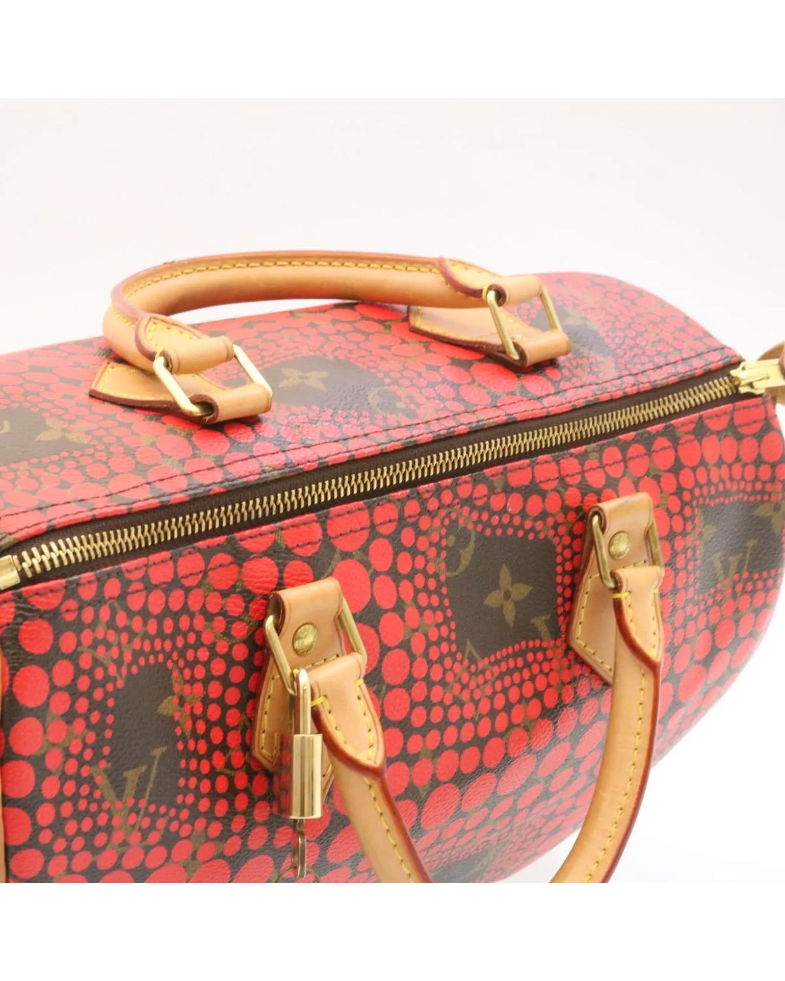 Monogram Dot Infinity Speedy 30 Kusama Red Pouch