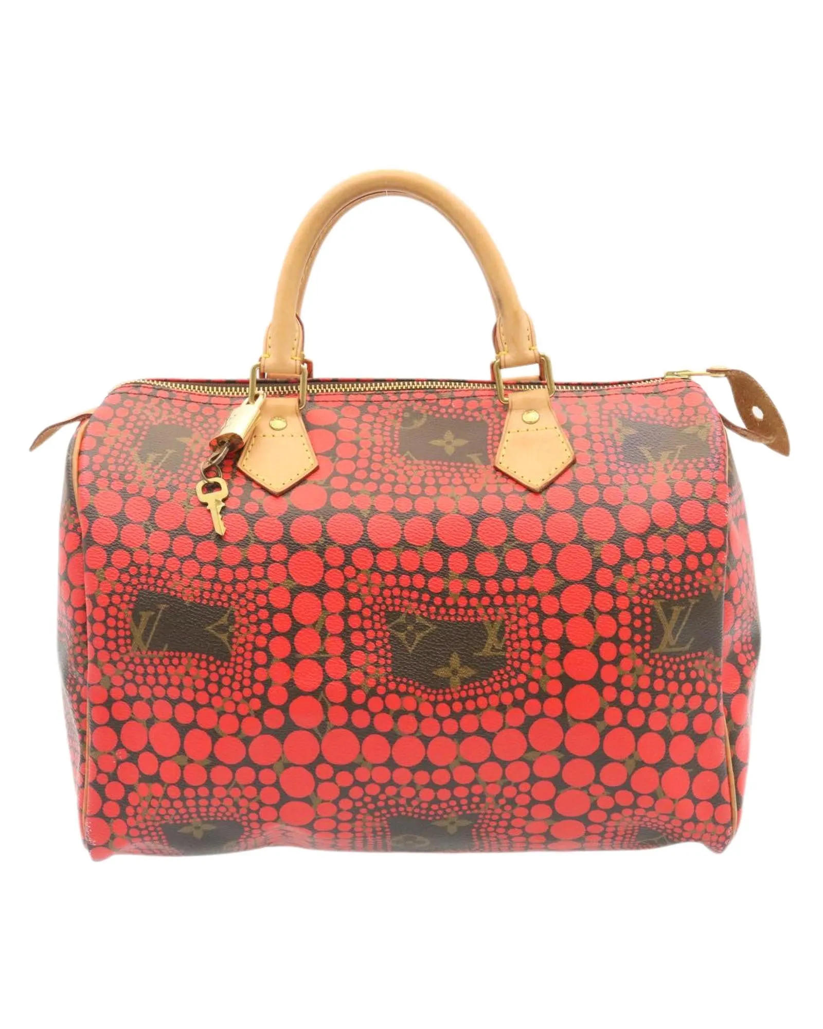 Monogram Dot Infinity Speedy 30 Kusama Red Pouch