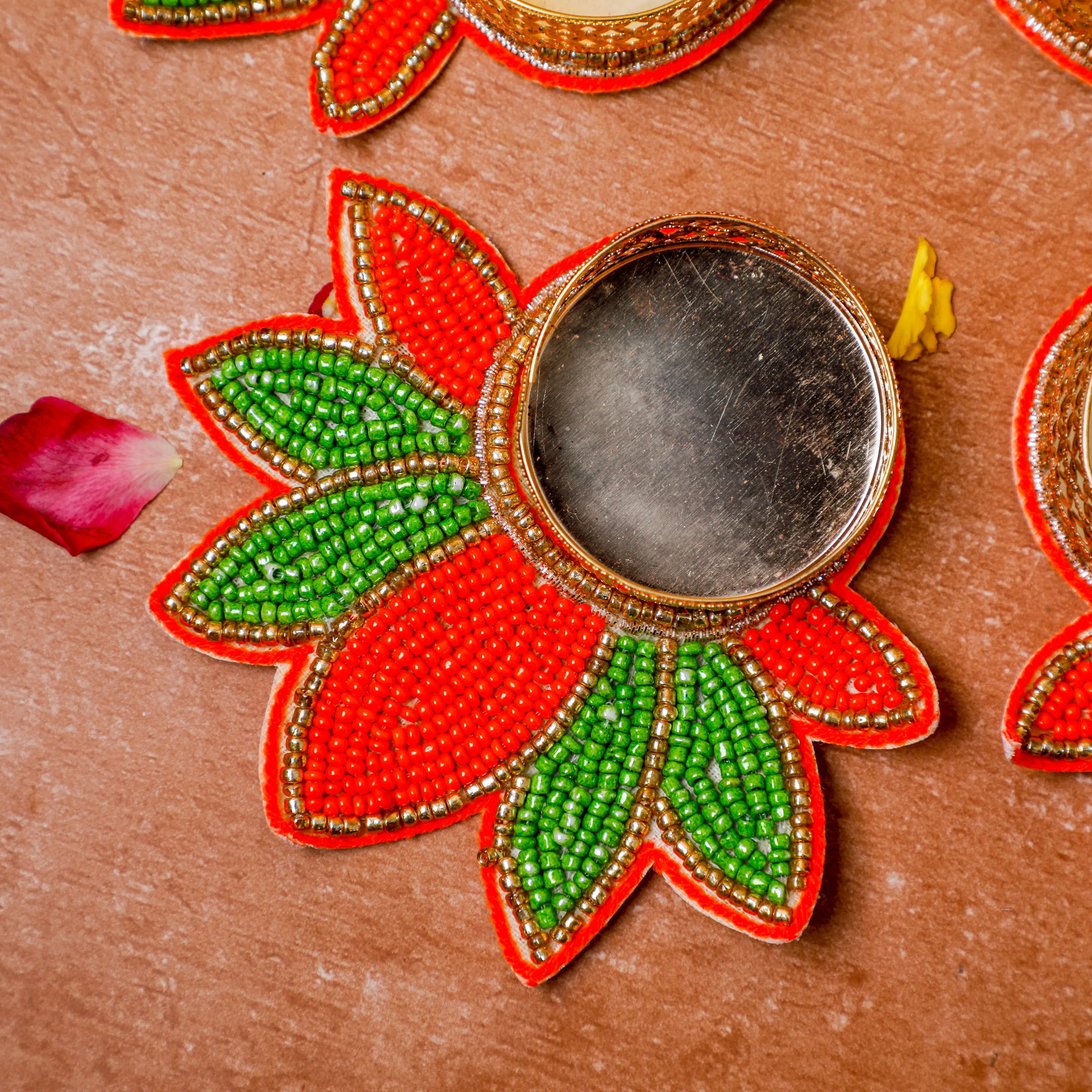 Multicolor Lotus Diya