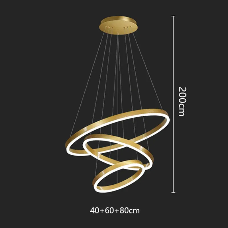 Navar - Modern Hanging Round Ring Ceiling Chandelier