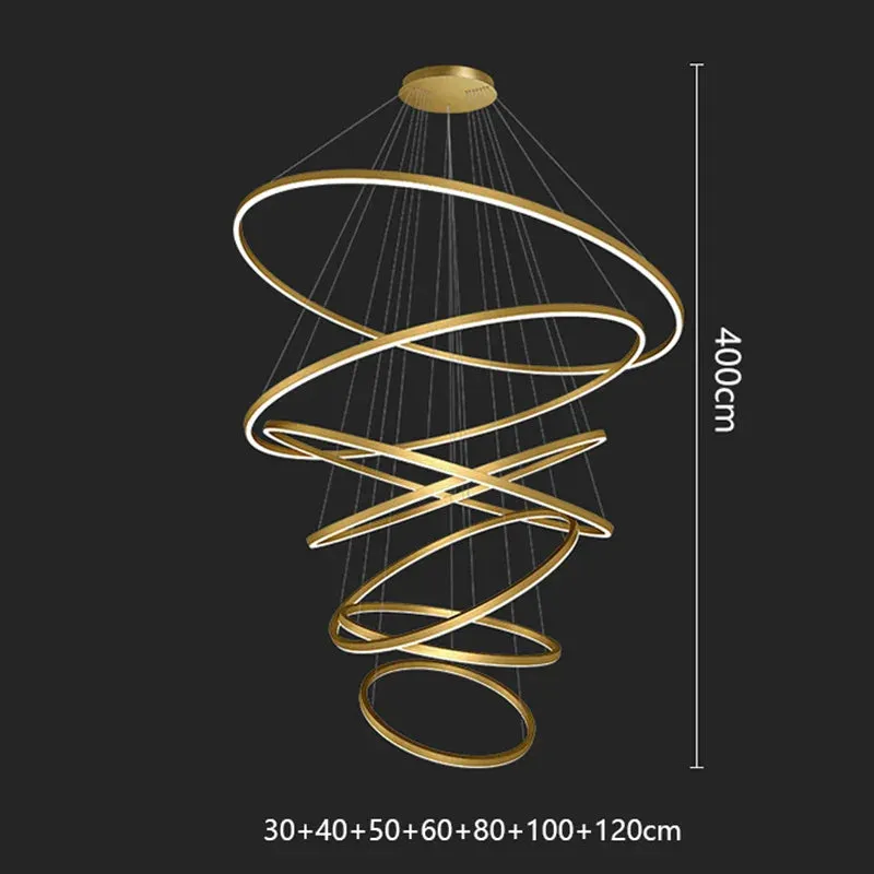 Navar - Modern Hanging Round Ring Ceiling Chandelier