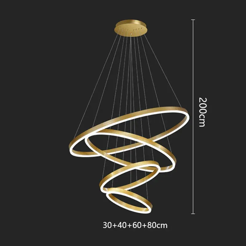 Navar - Modern Hanging Round Ring Ceiling Chandelier