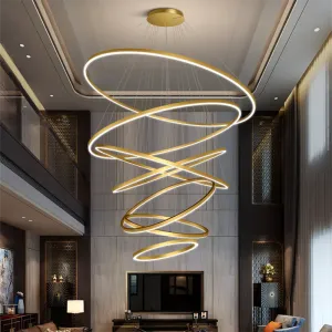 Navar - Modern Hanging Round Ring Ceiling Chandelier