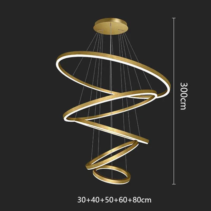 Navar - Modern Hanging Round Ring Ceiling Chandelier