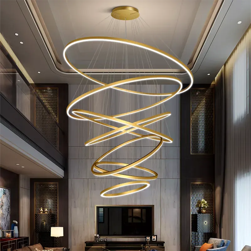 Navar - Modern Hanging Round Ring Ceiling Chandelier