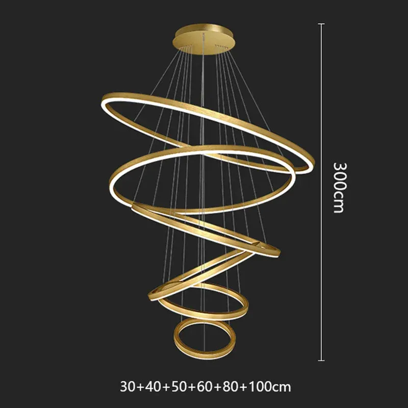 Navar - Modern Hanging Round Ring Ceiling Chandelier