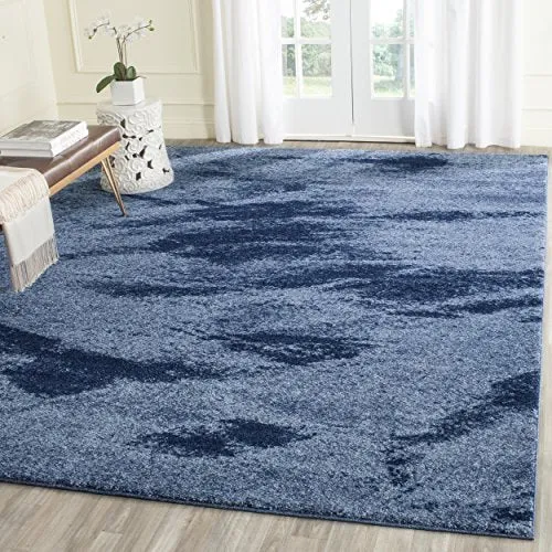 Retro Collection Modern Abstract Grey and Ivory Area Rug