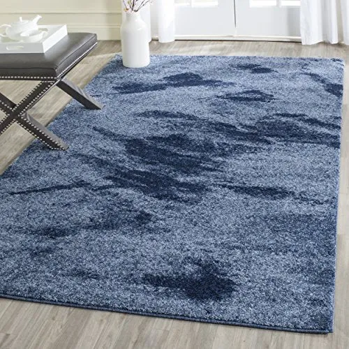 Retro Collection Modern Abstract Grey and Ivory Area Rug