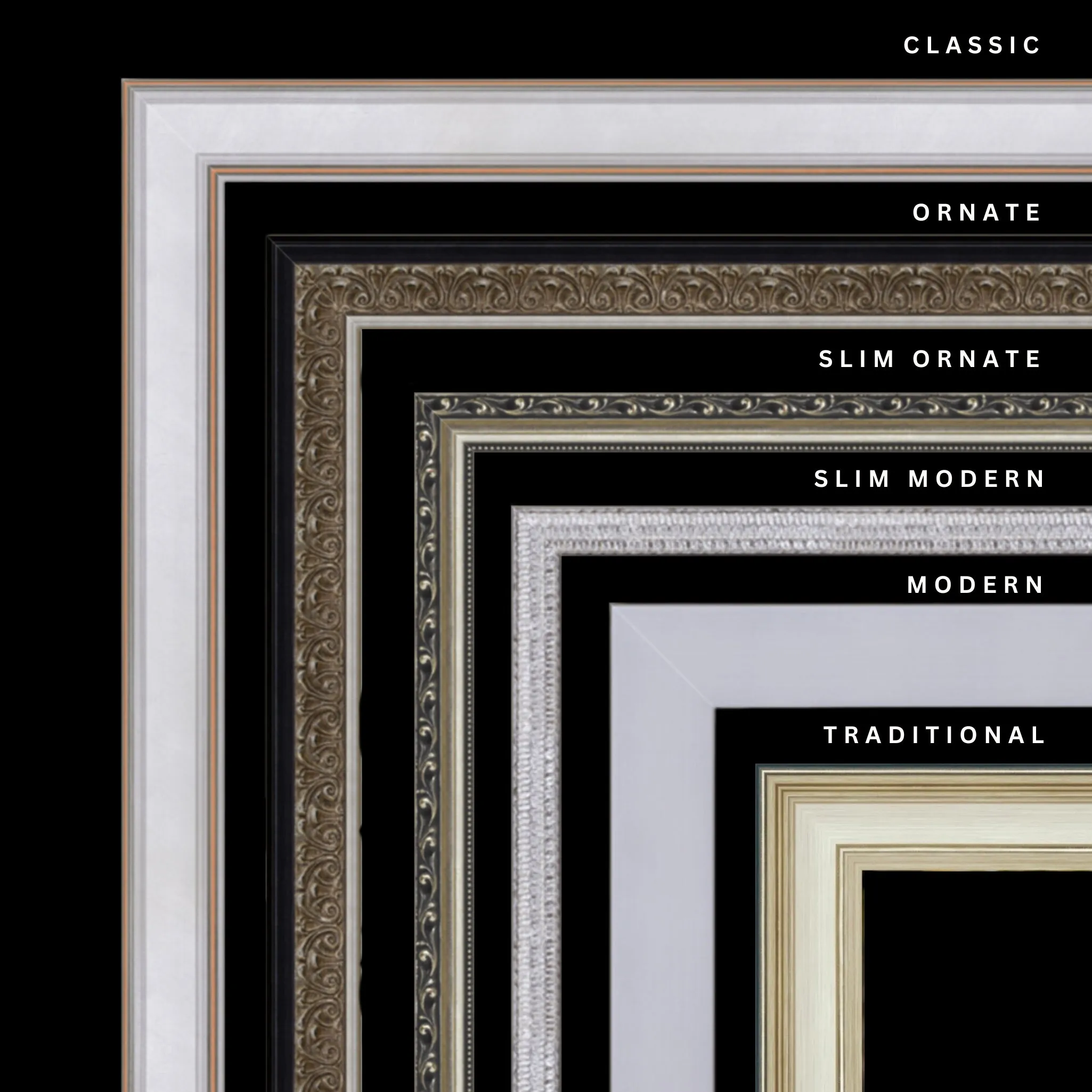 Silver 44x39 Picture Frame Ornate Traditional Classic Antique