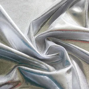 Spandex Metallic Solid Silver