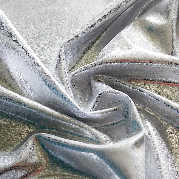 Spandex Metallic Solid Silver