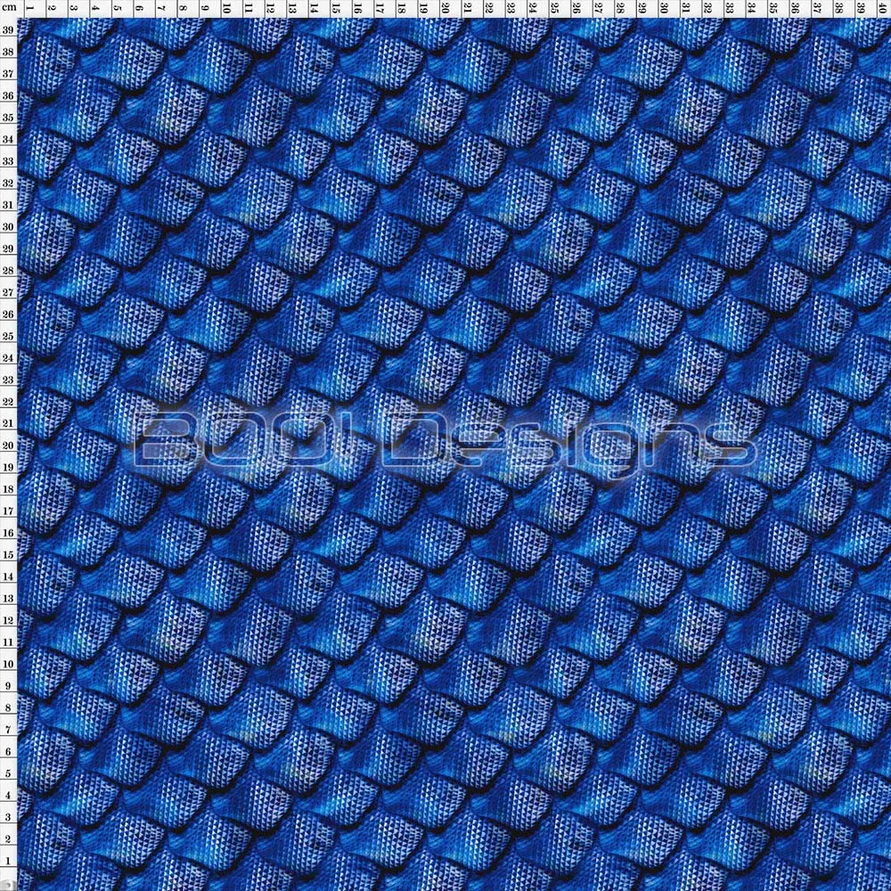 Spandex Scales Blue
