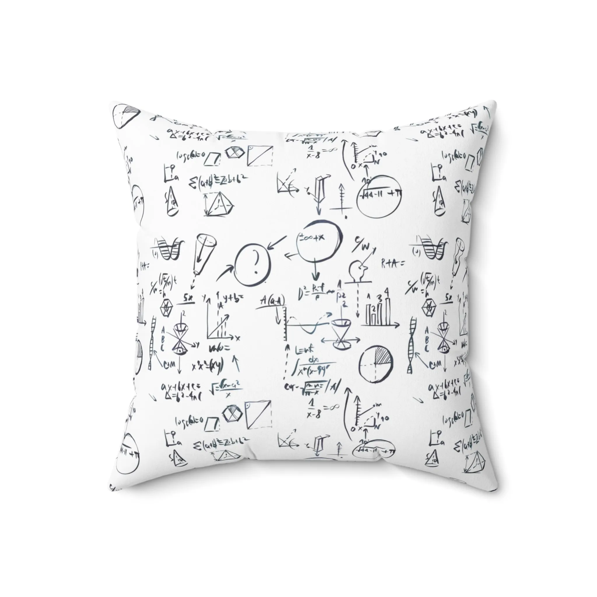 Spun Polyester Square Pillow, Scientific Cushion