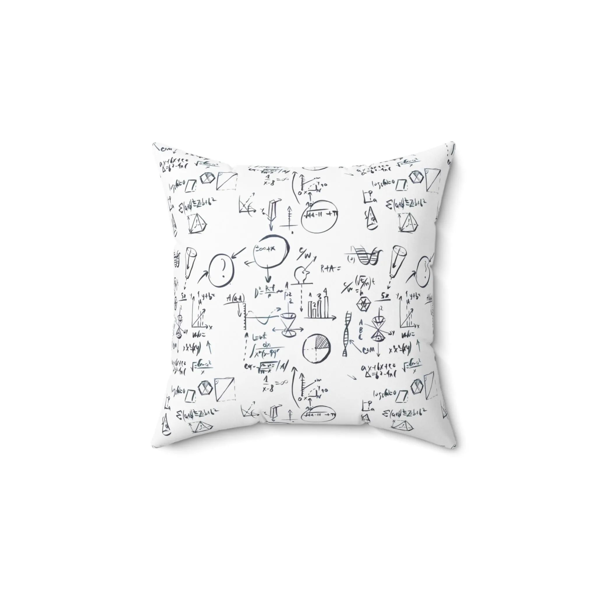 Spun Polyester Square Pillow, Scientific Cushion