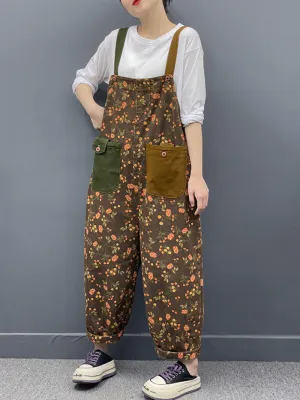 Various Styles Printed Large Size Dungarees